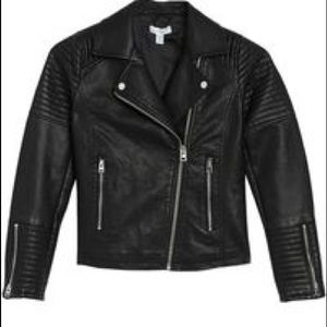 Topshop Biker Faux Leather Jacket